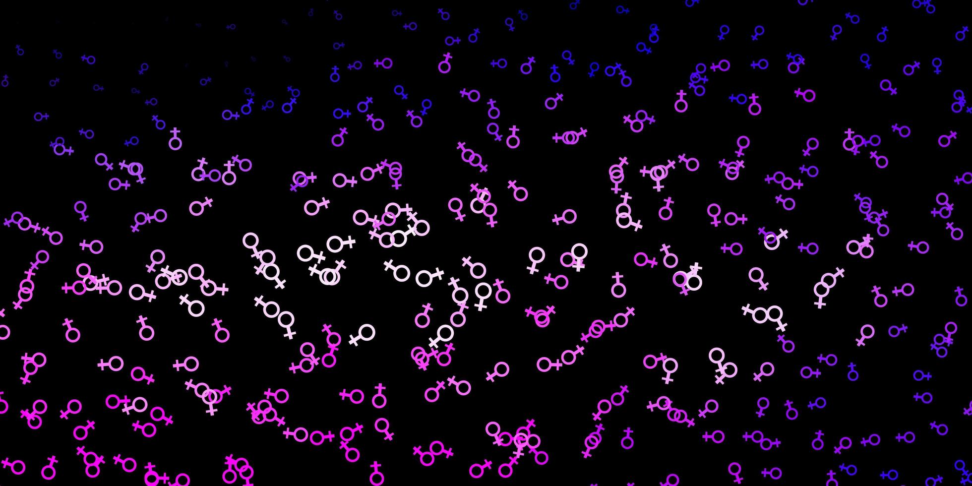 dunkelvioletter rosa Vektorhintergrund mit mysteriösen Symbolen vektor