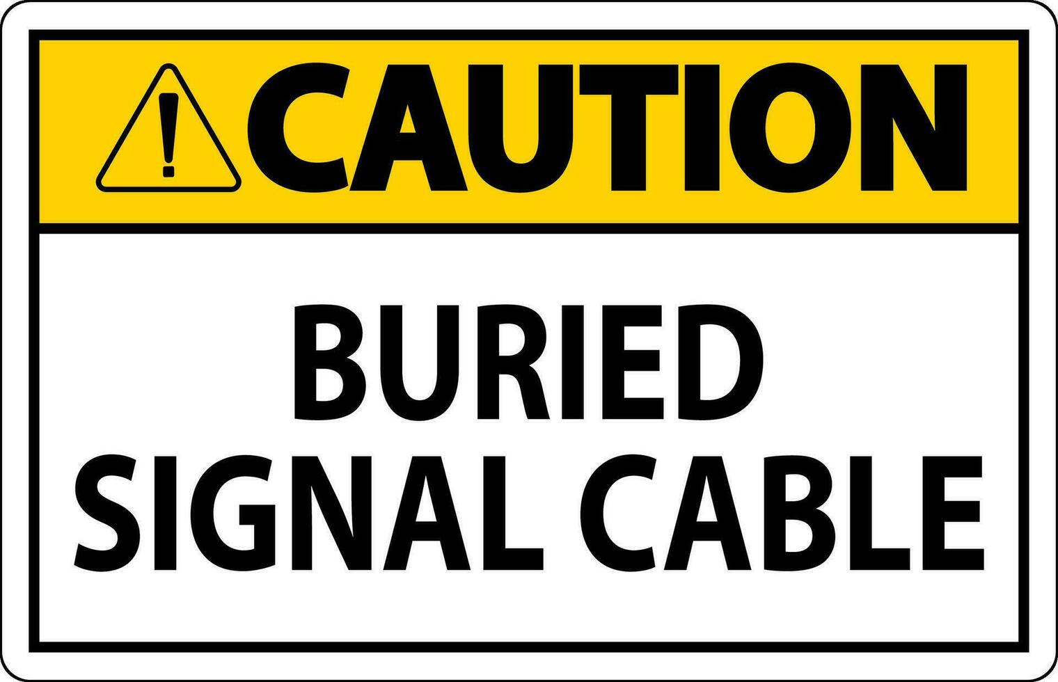 Vorsicht Zeichen, begraben Signal Kabel Zeichen vektor