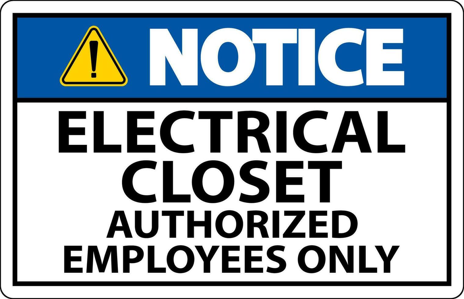 beachten Zeichen elektrisch Wandschrank - - autorisiert Angestellte nur vektor