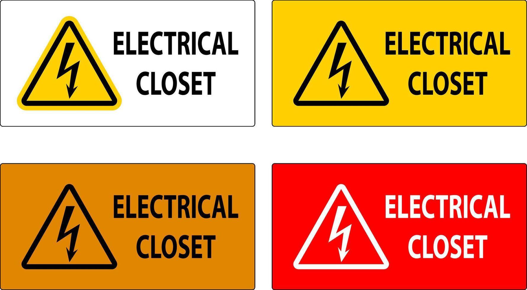 säkerhet tecken elektrisk garderob vektor