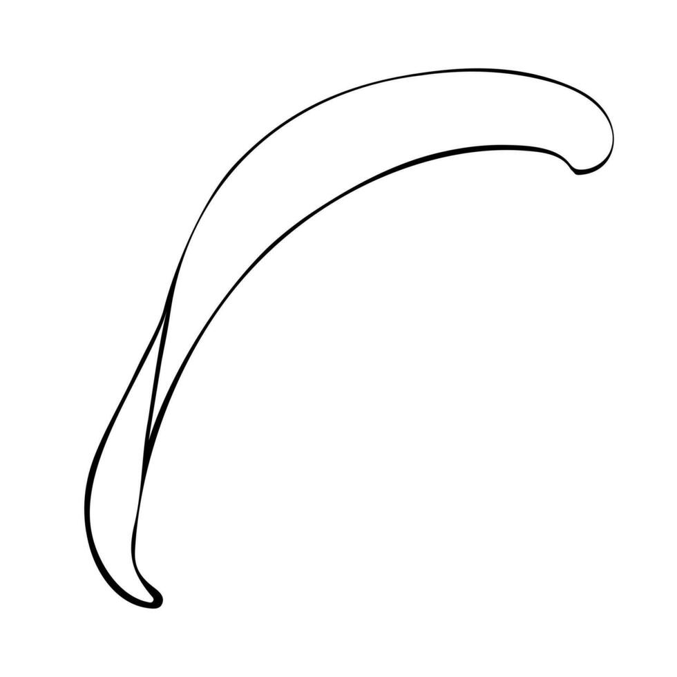 linje konst vektor illustration med tropisk blad