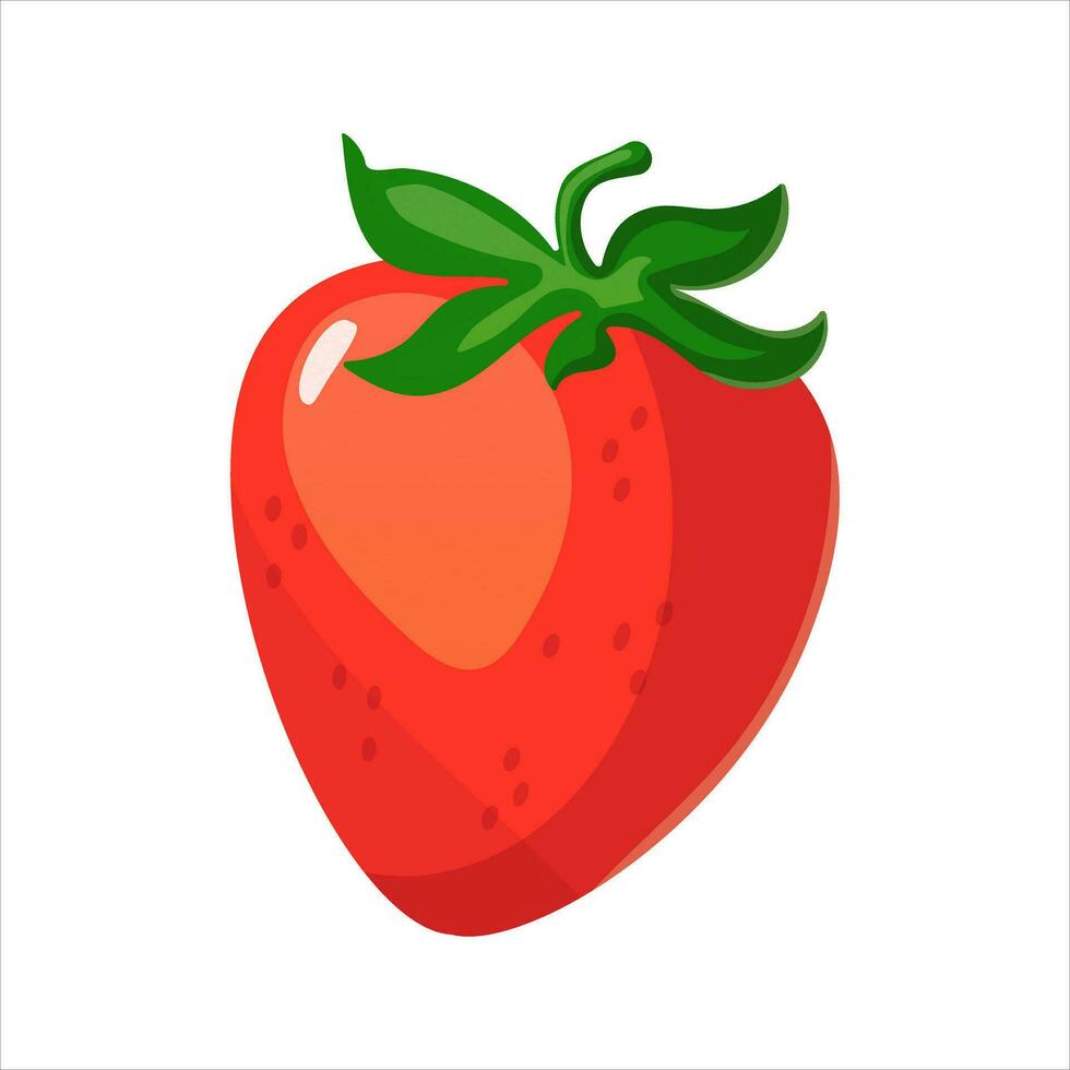 Vektor eben Illustration mit Erdbeere