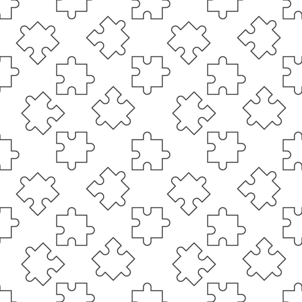 Puzzle Vektor Konzept einfach Gliederung nahtlos Muster