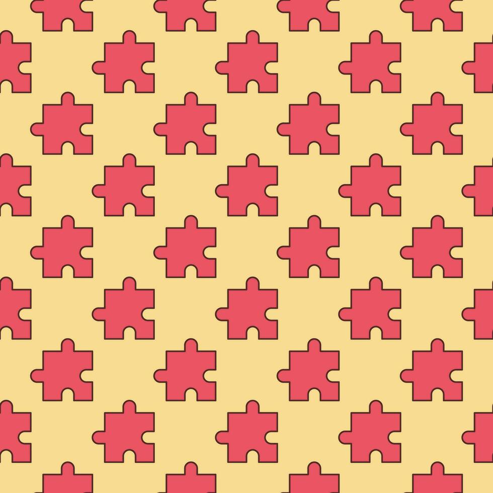 Puzzle Element Vektor Konzept farbig nahtlos Muster