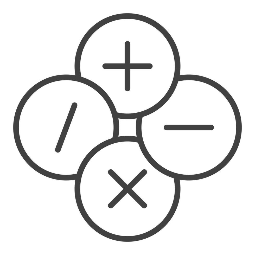 mathematisch Basic Symbole Vektor Mathematik Konzept linear minimal Symbol