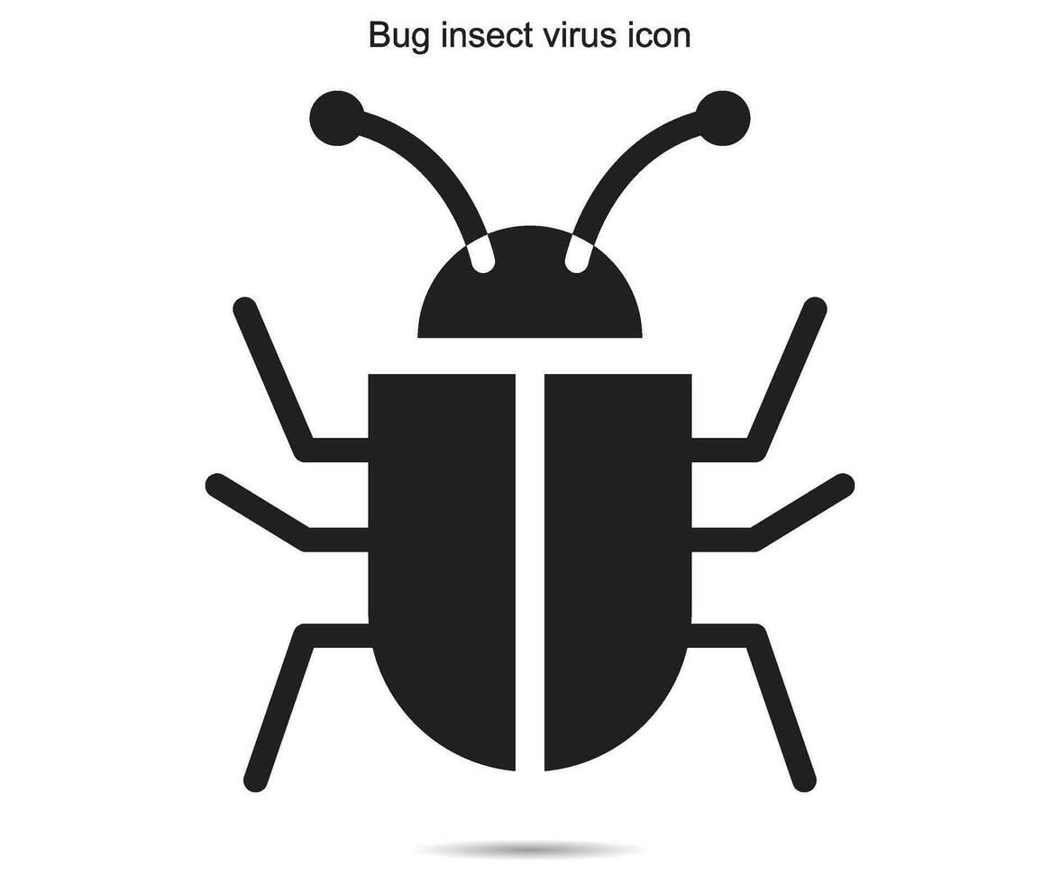 Fehler Insekt Virus Symbol, Vektor Illustration.