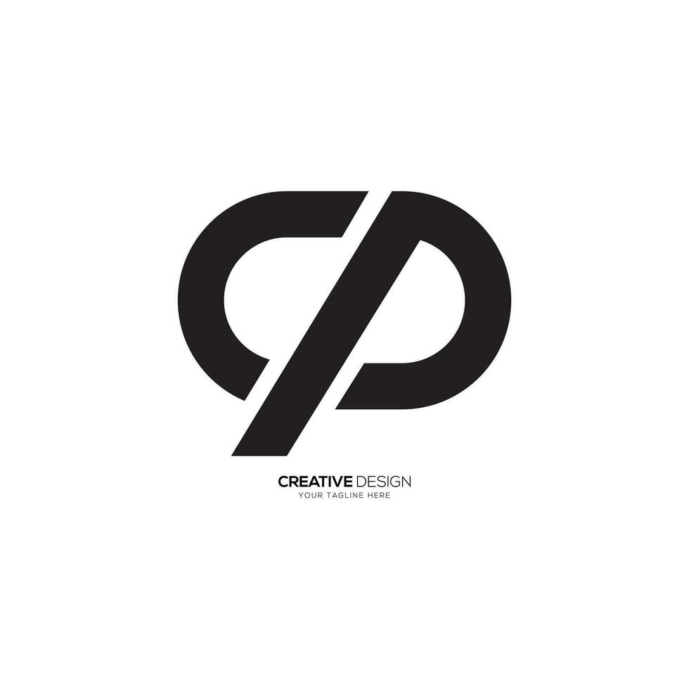 unik modern form brev cp kreativ alfabet monogram logotyp. c logotyp. p logotyp vektor
