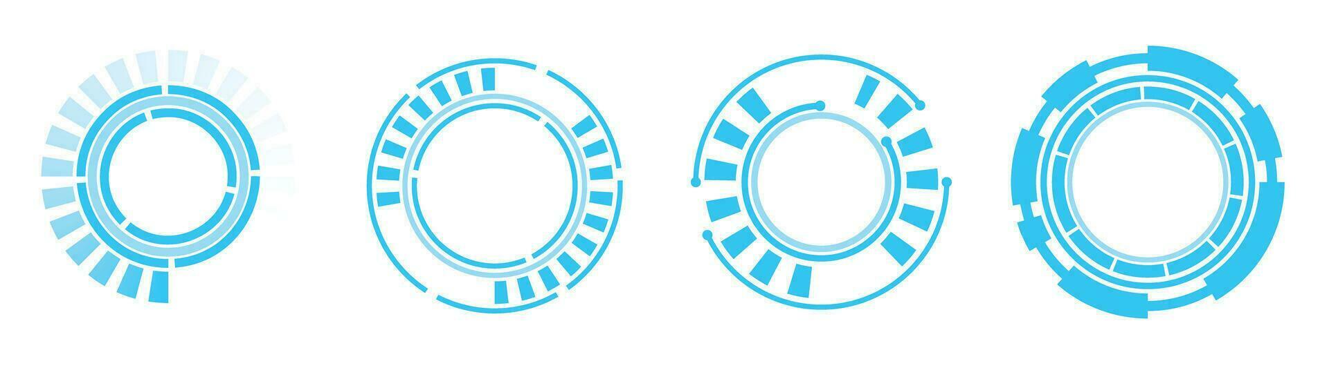Blau Kreis Rand Technologie futuristisch sieht aus vektor