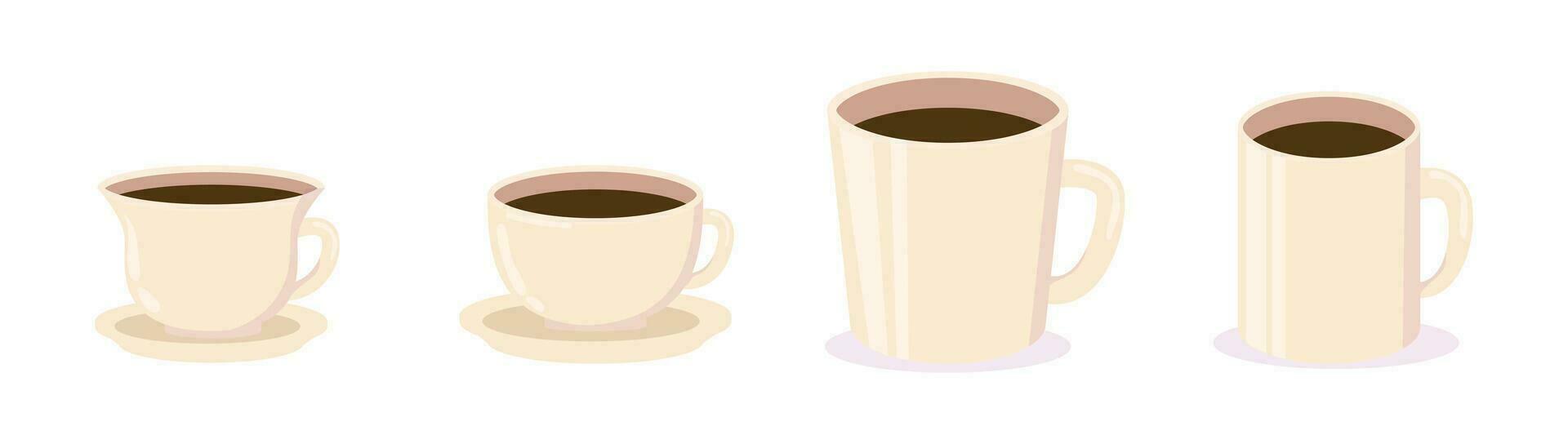 kopp av kaffe mugg, dryck dryck vektor