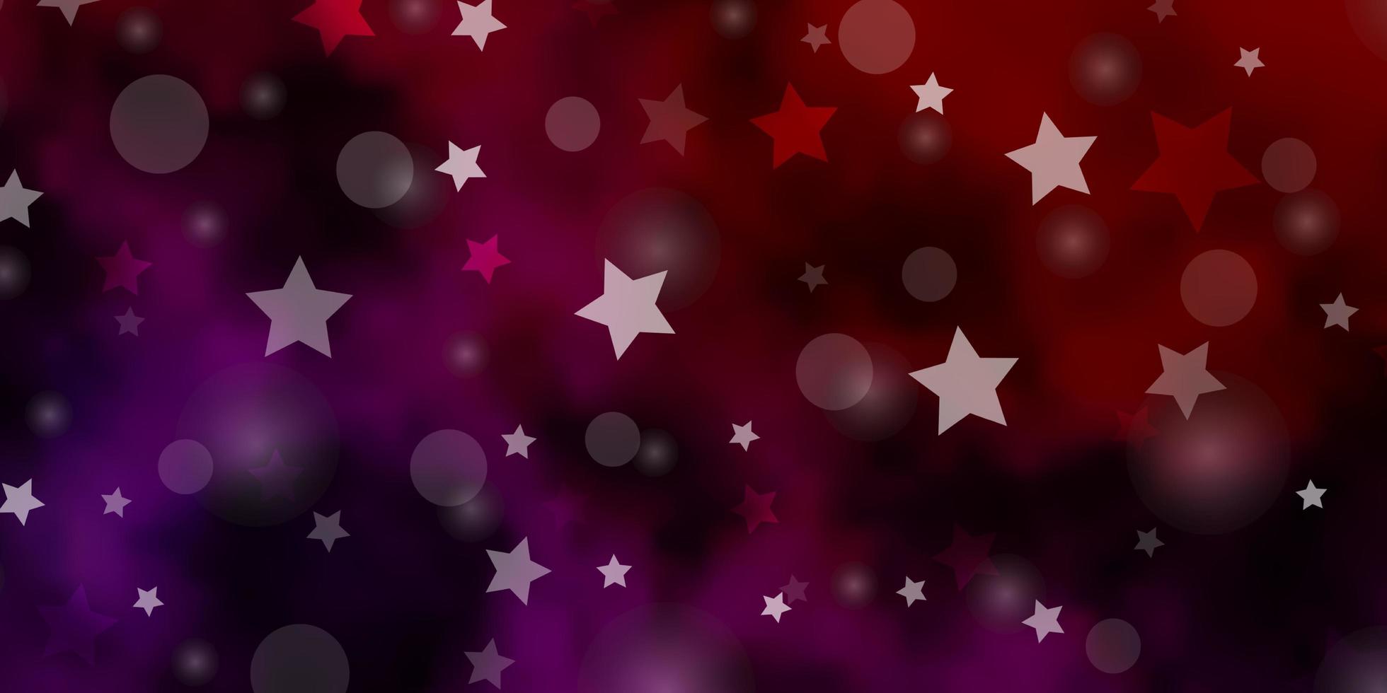 Hellrosa roter Vektorhintergrund mit Kreisen Sterne abstrakte Darstellung mit bunten Formen von Kreisen Sterne Textur für Jalousien Vorhänge vektor