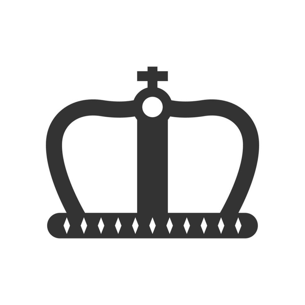 vektor illustration av krona ikon i mörk Färg och vit bakgrund