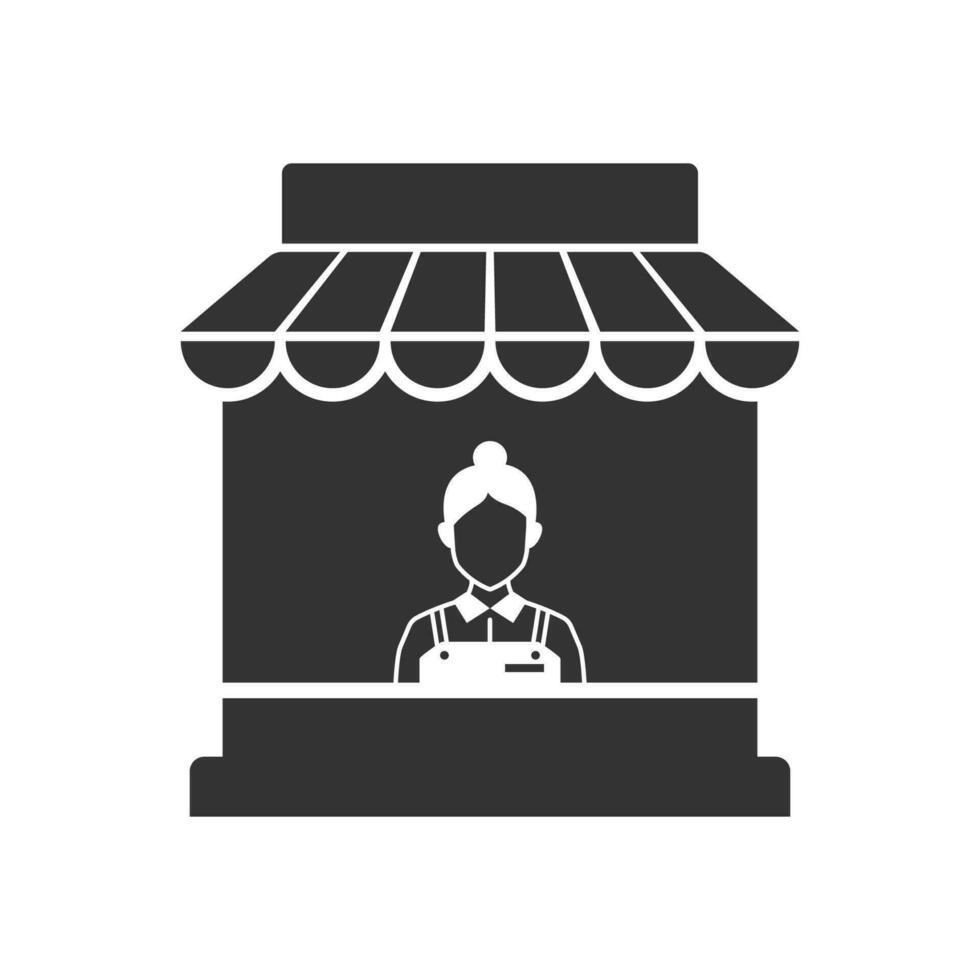 Vektor Illustration von Ladenbesitzer Symbol im dunkel Farbe und Weiß Hintergrund