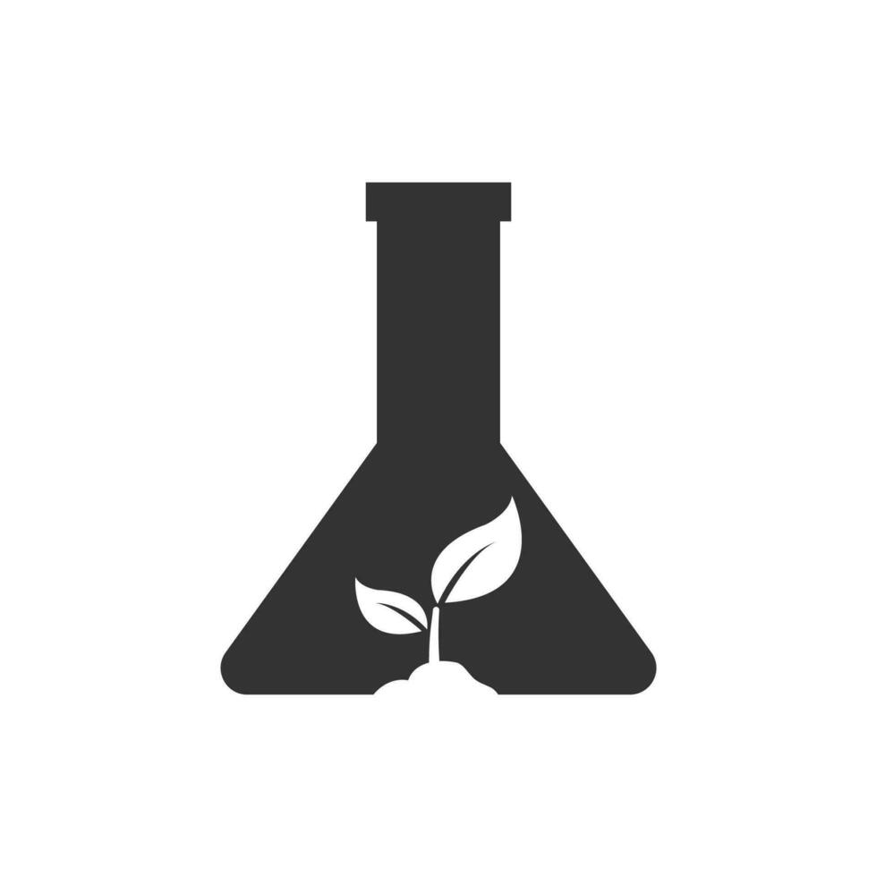 Vektor Illustration von Pflanze Experiment Symbol im dunkel Farbe und Weiß Hintergrund