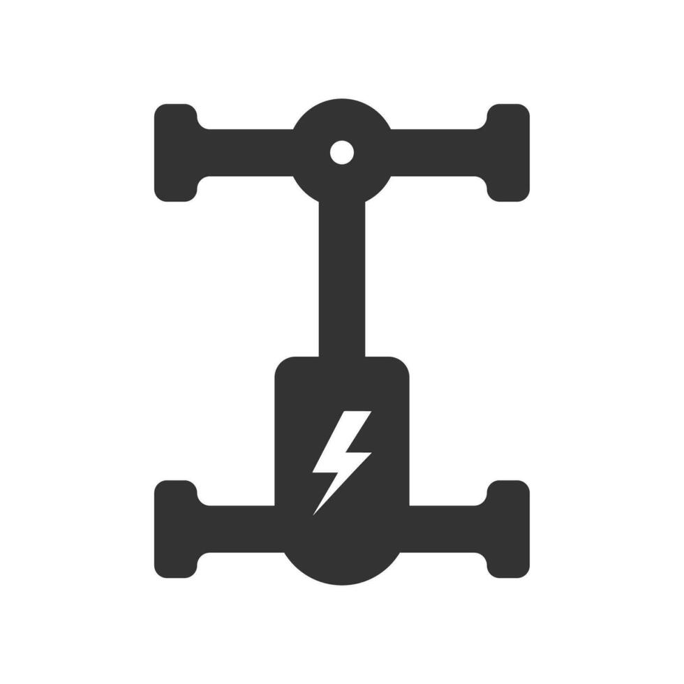 Vektor Illustration von elektrisch Auto Rahmen Symbol im dunkel Farbe und Weiß Hintergrund