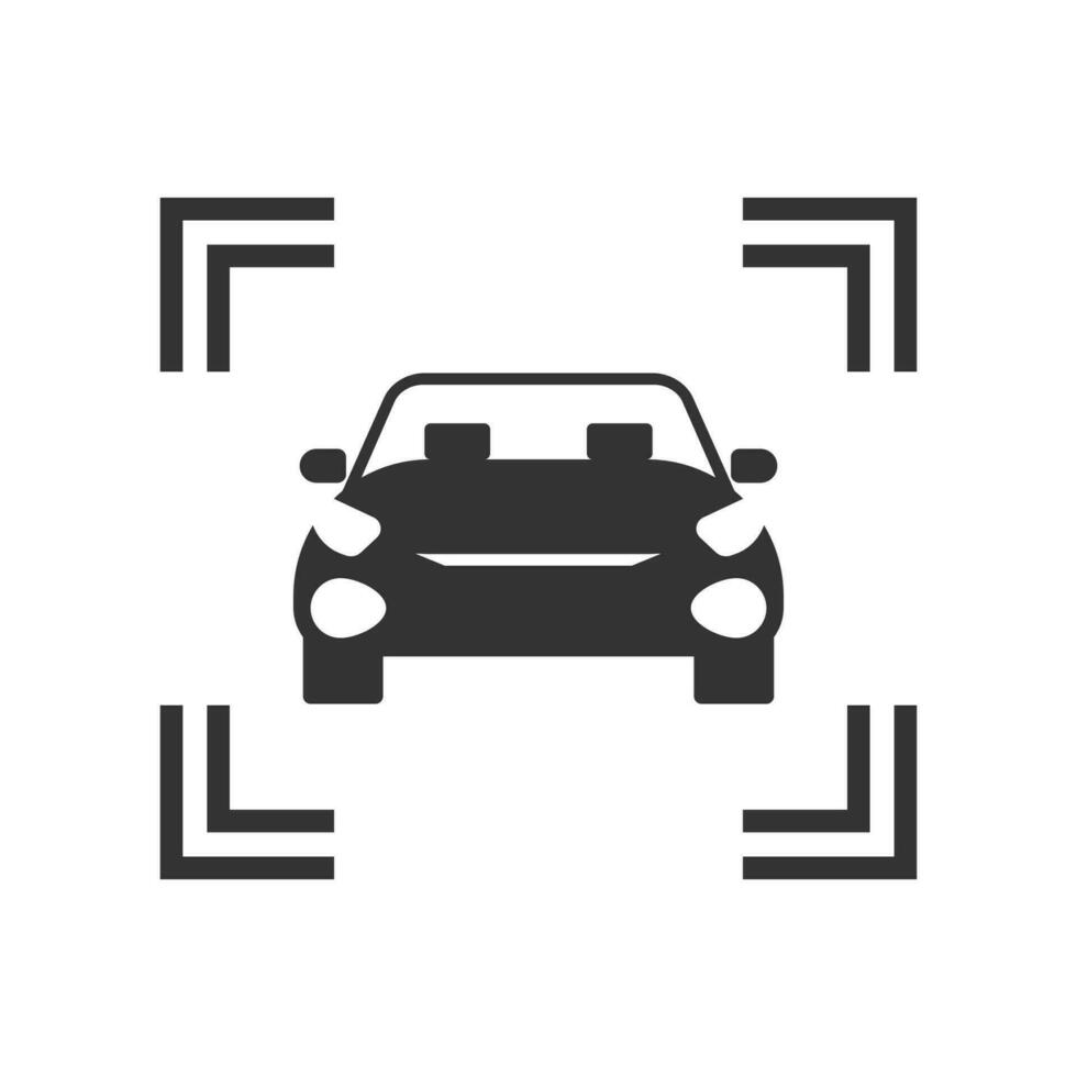 Vektor Illustration von Scan das Auto Symbol im dunkel Farbe und Weiß Hintergrund