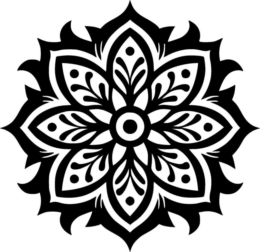 mandala - minimalistisk och platt logotyp - vektor illustration