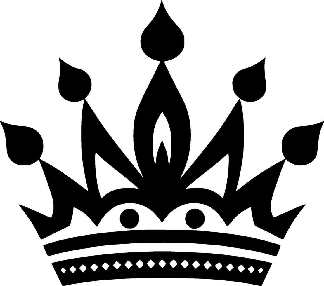 Krone - - minimalistisch und eben Logo - - Vektor Illustration