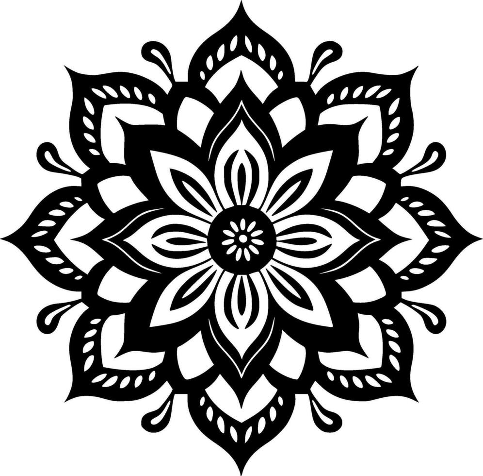 Mandala - - hoch Qualität Vektor Logo - - Vektor Illustration Ideal zum T-Shirt Grafik