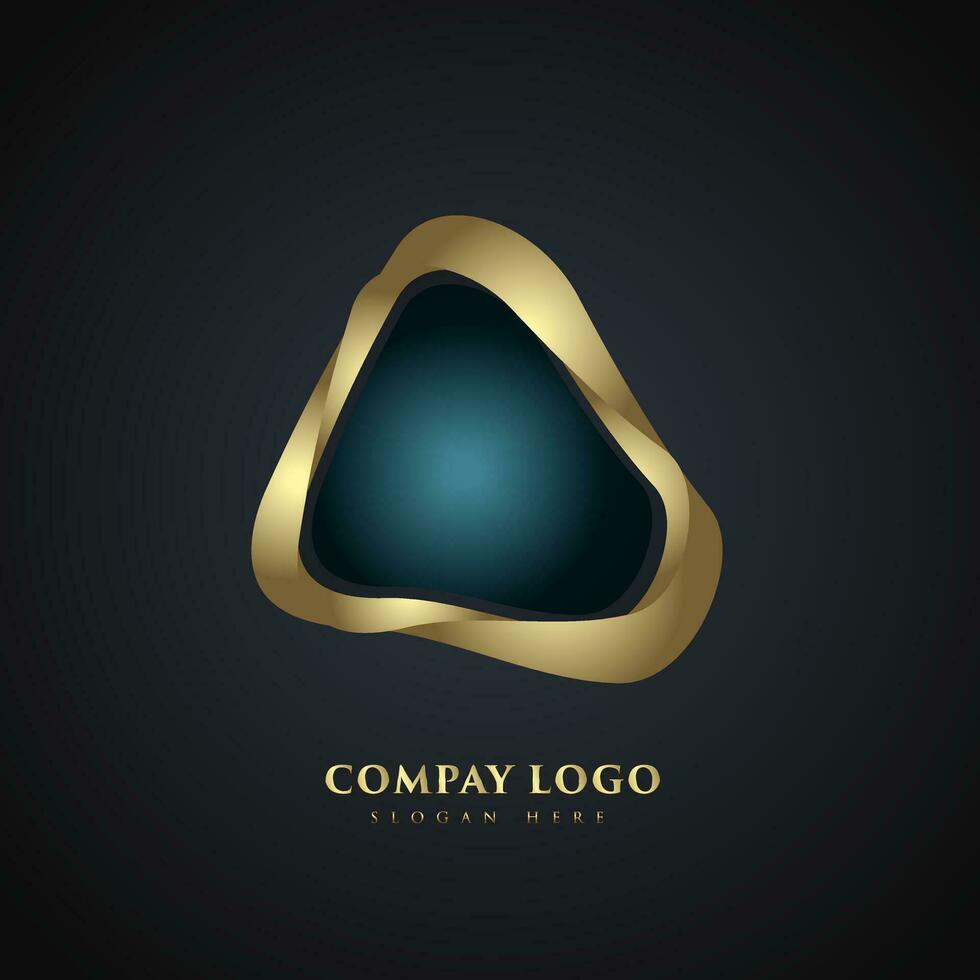 modern Luxus Logo Konzept auf dunkel Hintergrund benutzt im elegant von Unternehmen Logo Design, Vektor Illustration