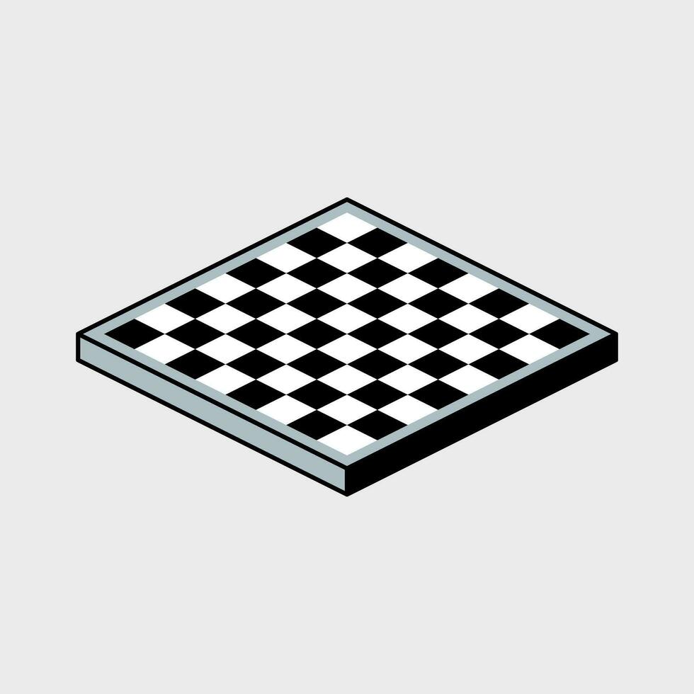schackbräde isometrisk vektor illustration
