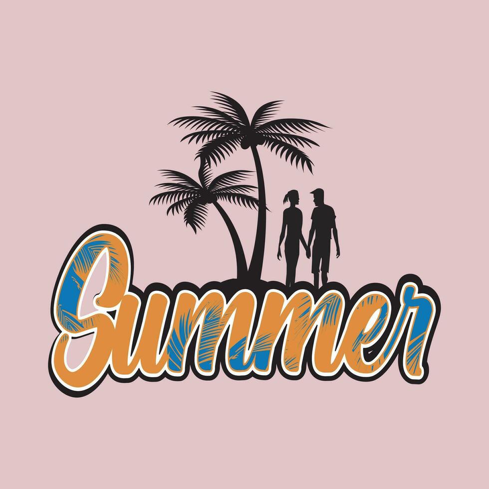 Sommer-T-Shirt-Designs vektor