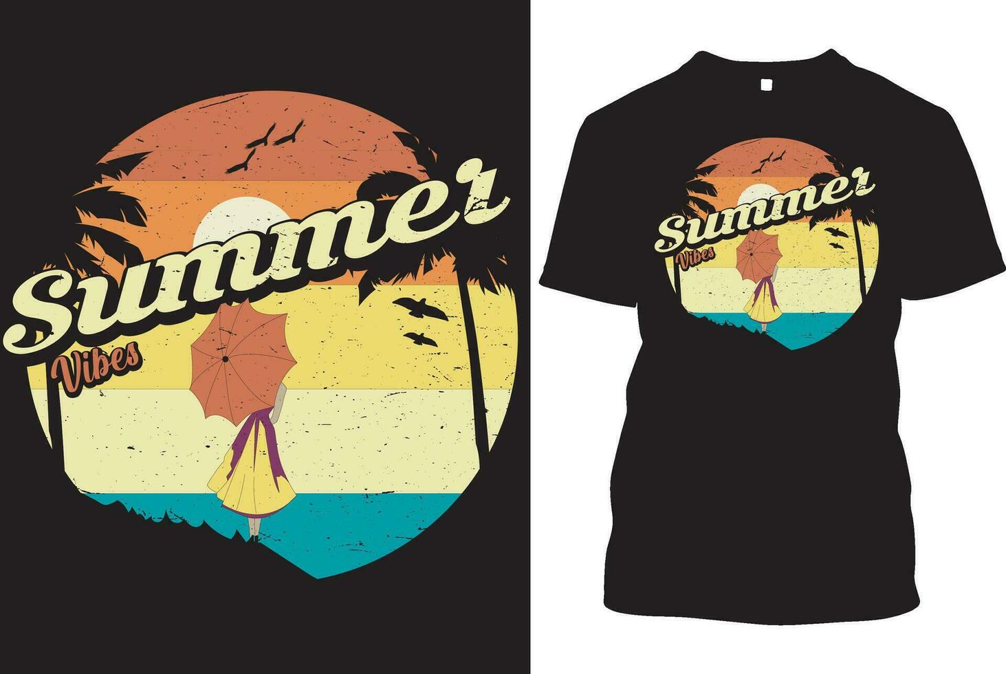 Sommer-T-Shirt-Design vektor
