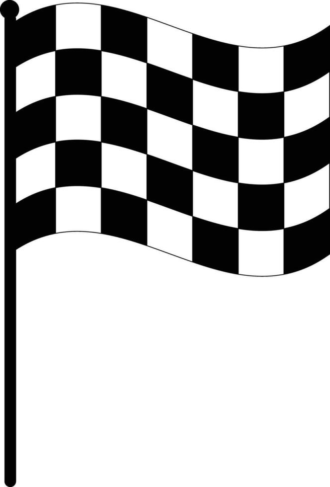 tävlings flagga ikon . flagga av lopp. rutig flagga för Start och Avsluta . vektor illustration