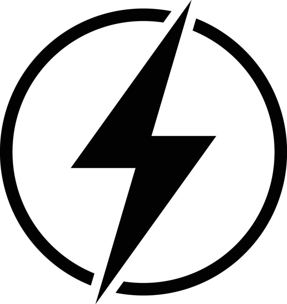 elektrisch Symbol . Leistung Symbol Vektor. Blitz Leistung Symbol . Energie Symbol vektor