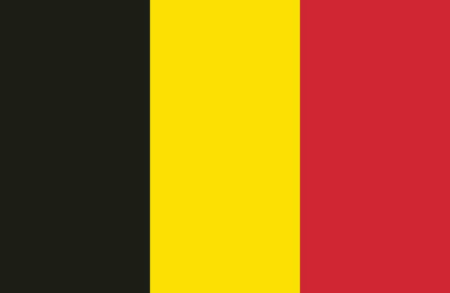 Belgien Flagge Vektor isoliert auf Weiß Hintergrund