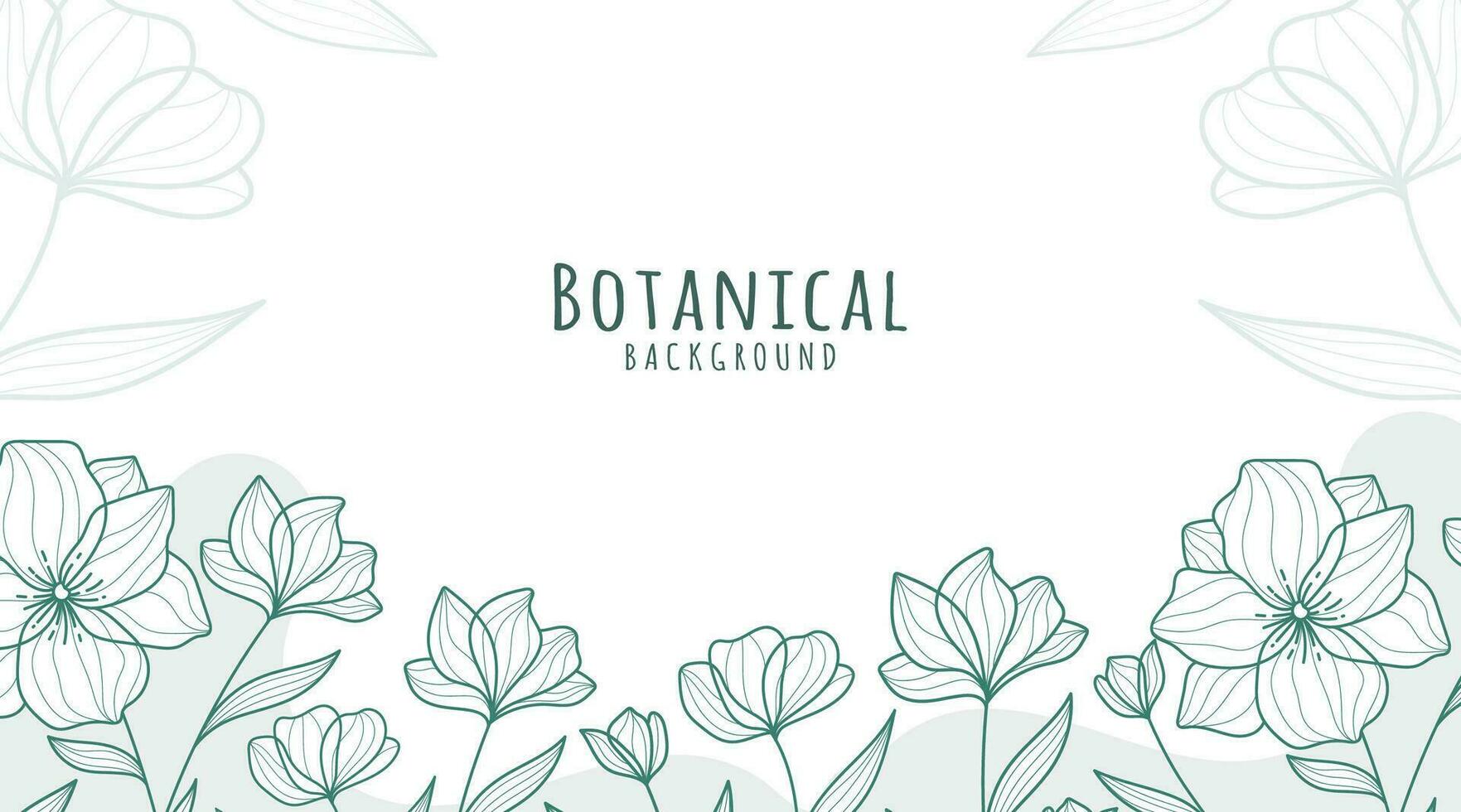 botanisch Linie Kunst Hintergrund, botanisch Hintergrund, Blätter und Blume Hintergrund vektor