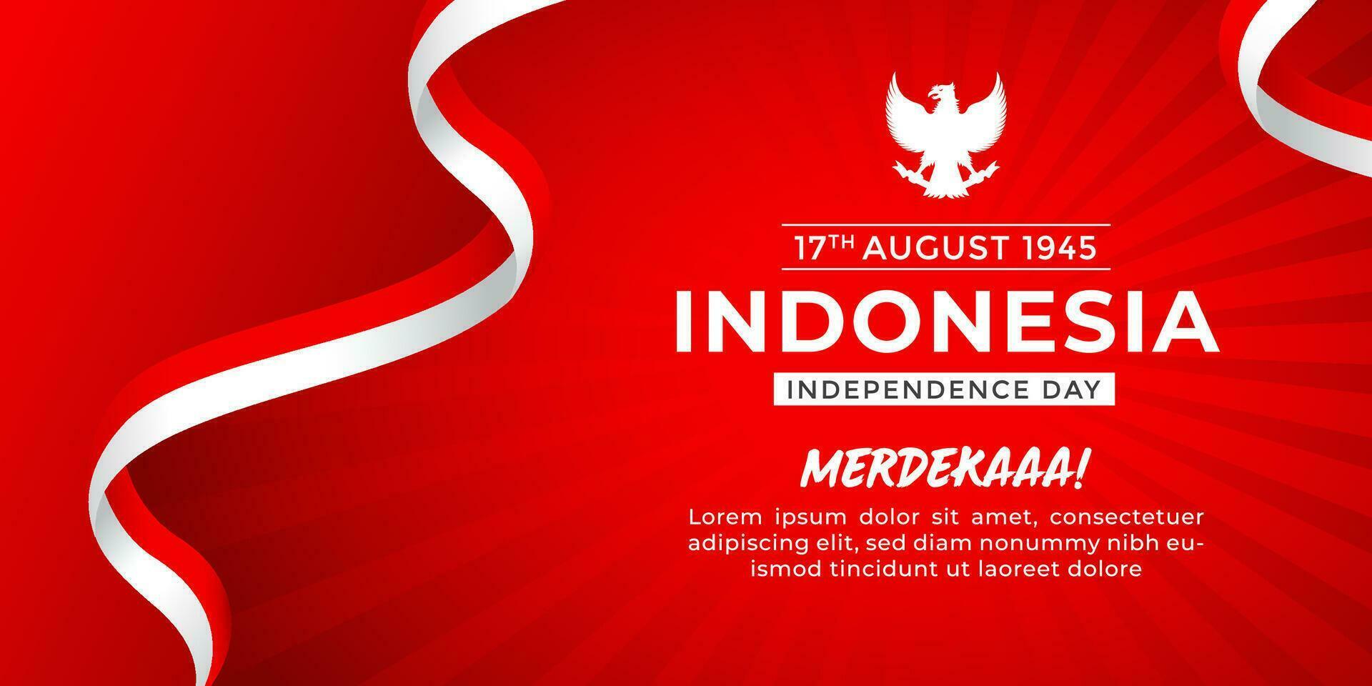 Indonesien Unabhängigkeit Tag, Indonesien Freiheit Hintergründe, Indonesien Flagge rot Weiß vektor