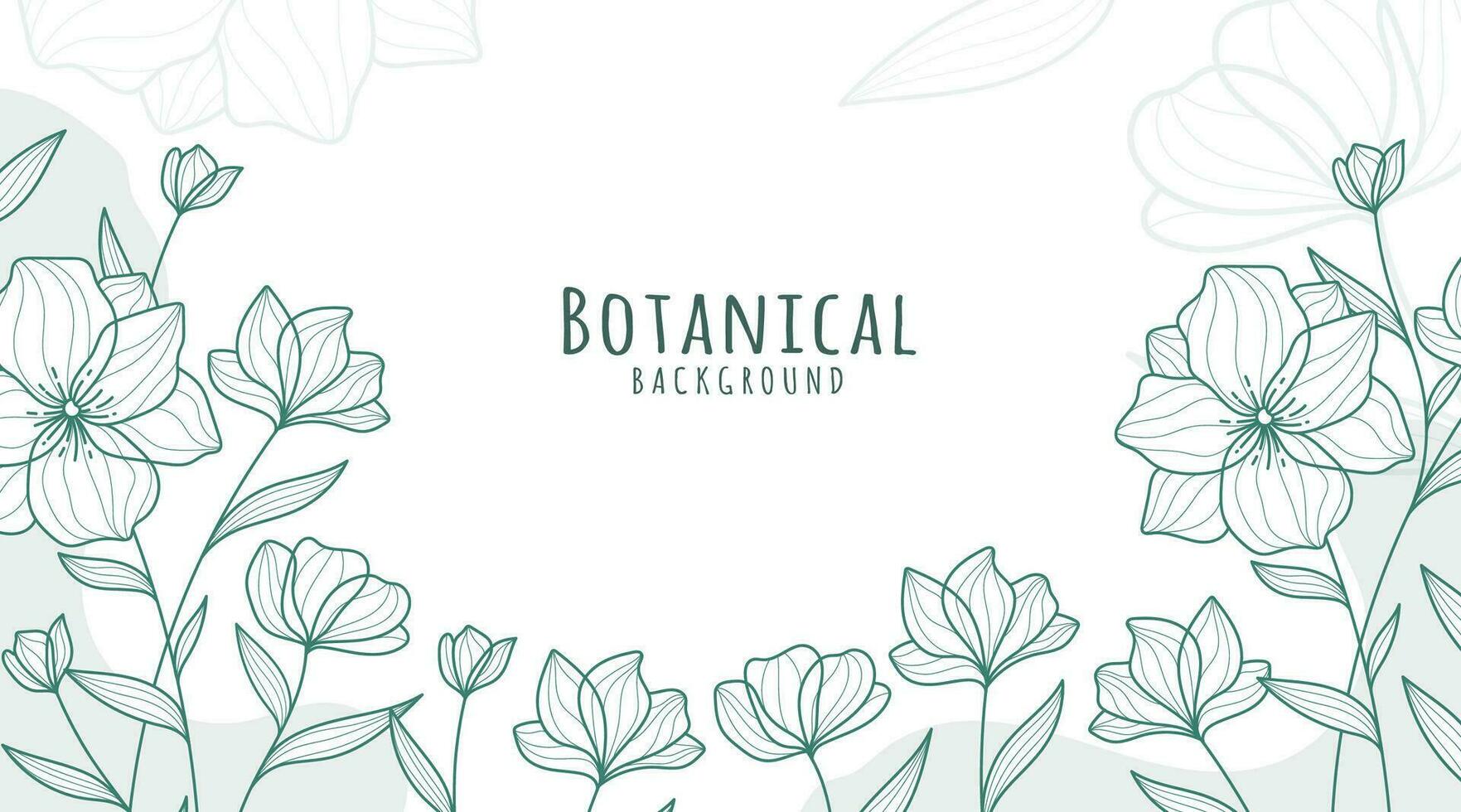 botanisch Linie Kunst Hintergrund, botanisch Hintergrund, Blätter und Blume Hintergrund vektor