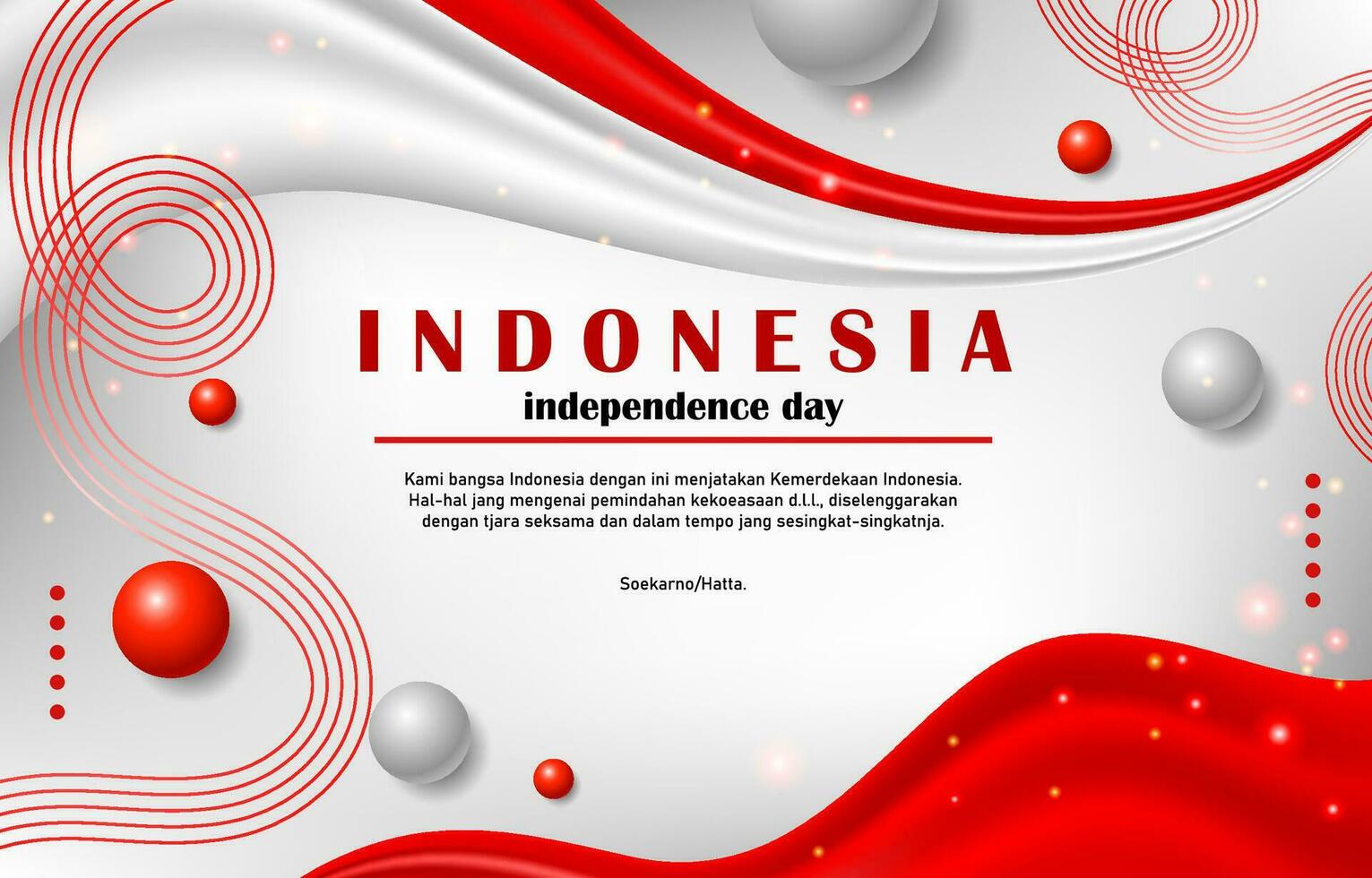 Indonesien Unabhängigkeitstag Hintergrund vektor