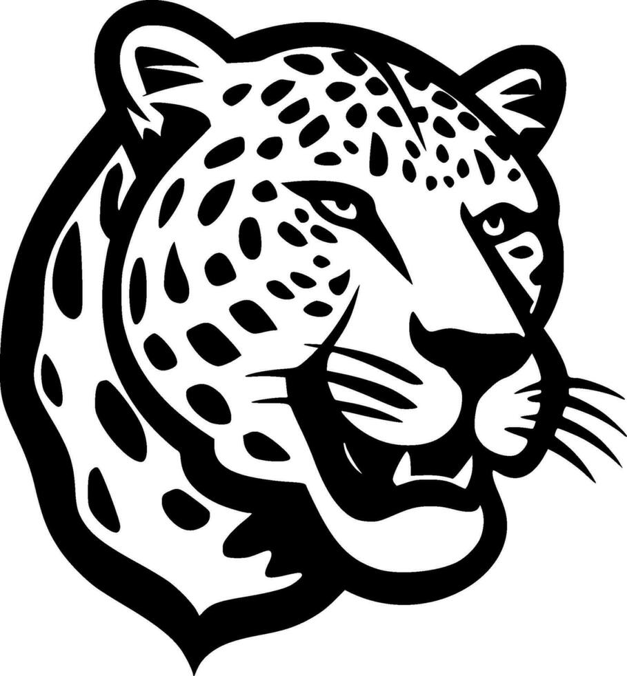 Leopard, schwarz und Weiß Vektor Illustration