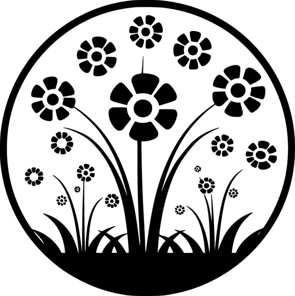 Blumen- - - minimalistisch und eben Logo - - Vektor Illustration