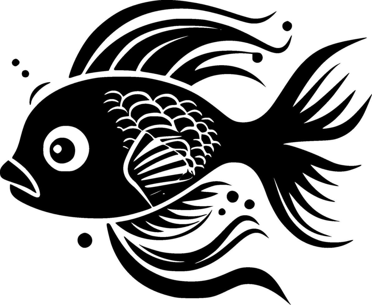 Fisch, minimalistisch und einfach Silhouette - - Vektor Illustration