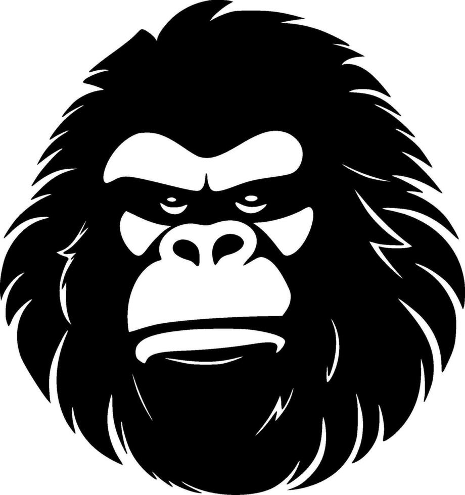 gorilla - minimalistisk och platt logotyp - vektor illustration