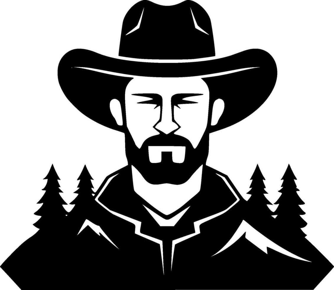 Western, minimalistisch und einfach Silhouette - - Vektor Illustration