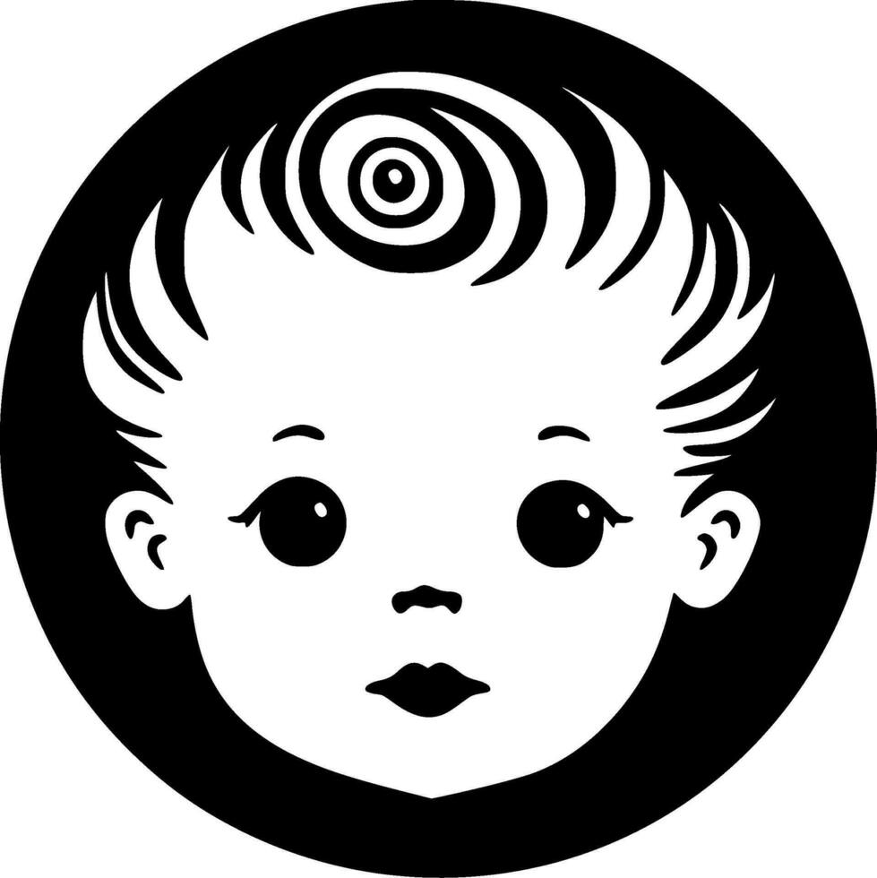 Baby - - minimalistisch und eben Logo - - Vektor Illustration