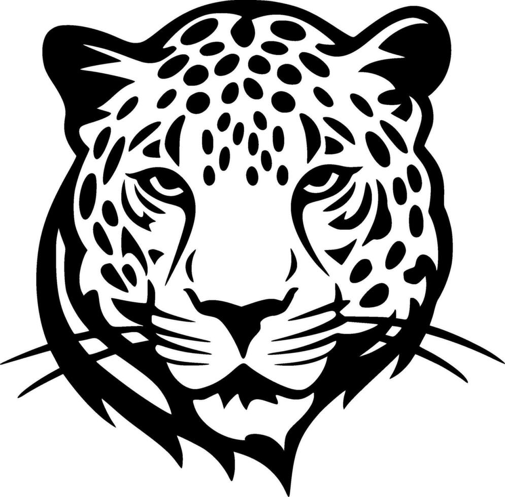 leopard - minimalistisk och platt logotyp - vektor illustration