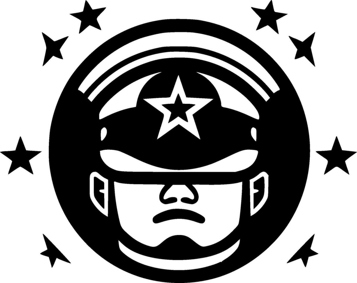 Militär- - - minimalistisch und eben Logo - - Vektor Illustration