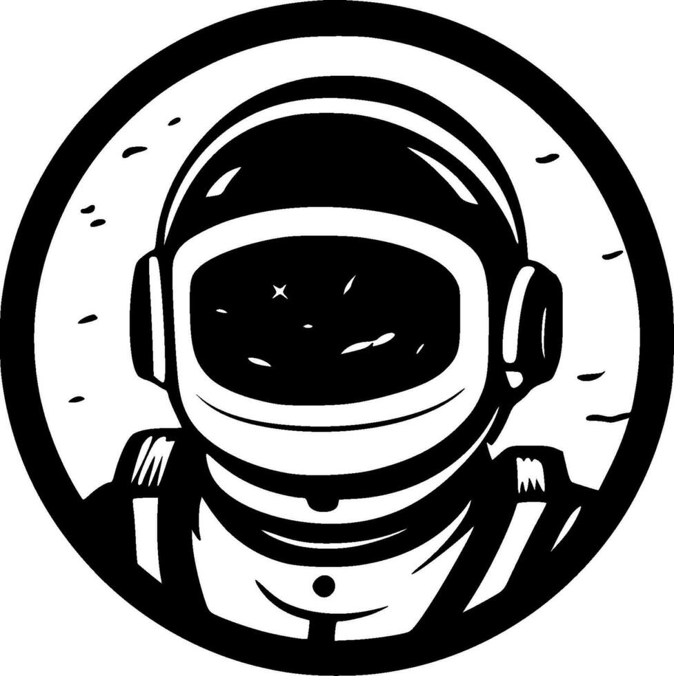 Astronaut, schwarz und Weiß Vektor Illustration