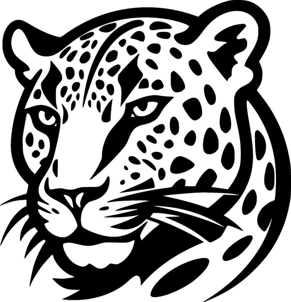 leopard - minimalistisk och platt logotyp - vektor illustration