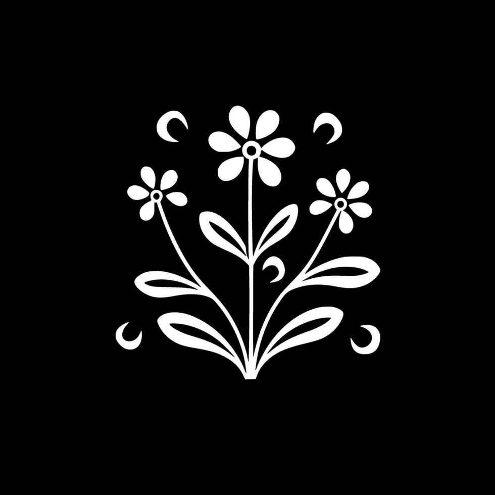 Blumen - - minimalistisch und eben Logo - - Vektor Illustration