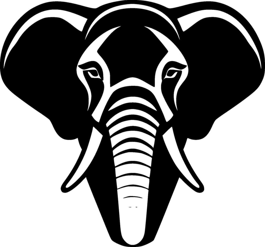 elefant - minimalistisk och platt logotyp - vektor illustration