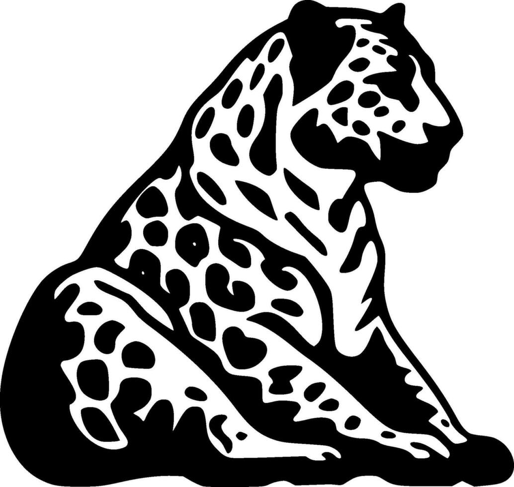 leopard - minimalistisk och platt logotyp - vektor illustration