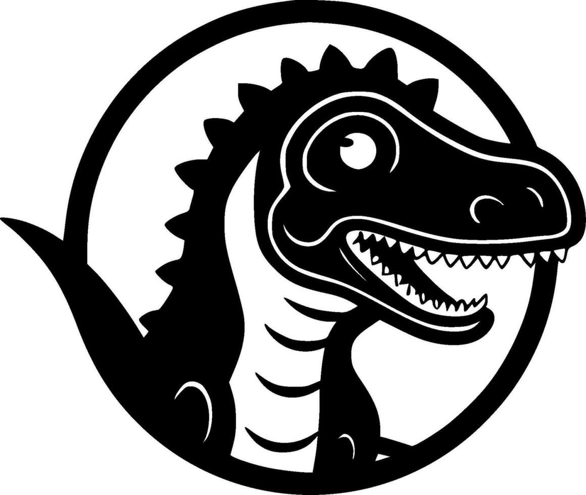 dino - minimalistisk och platt logotyp - vektor illustration