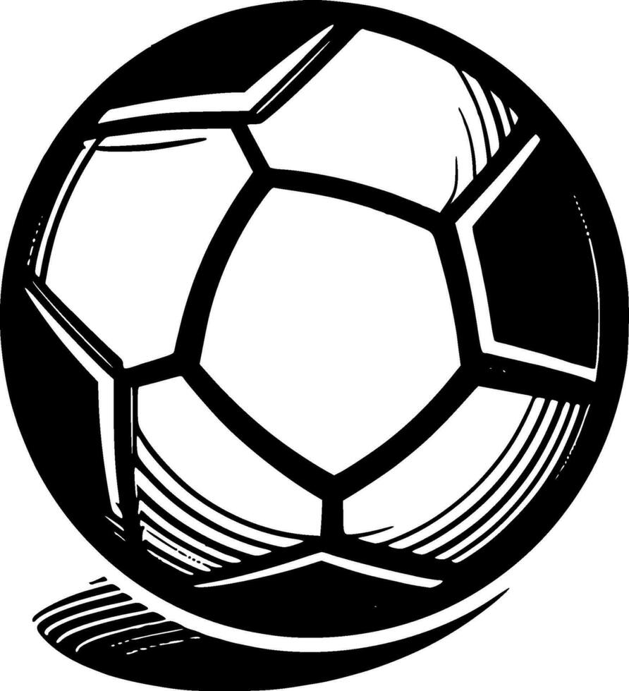 Fußball, minimalistisch und einfach Silhouette - - Vektor Illustration