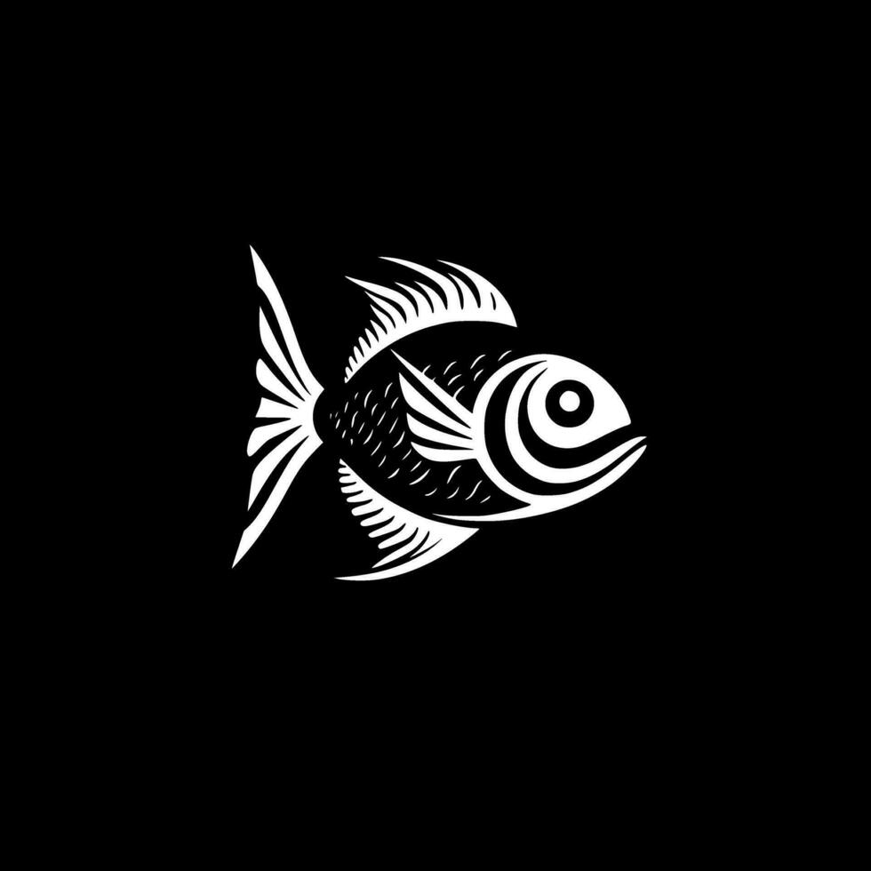 Fisch - - minimalistisch und eben Logo - - Vektor Illustration