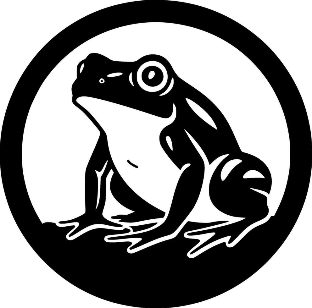 Frosch, schwarz und Weiß Vektor Illustration